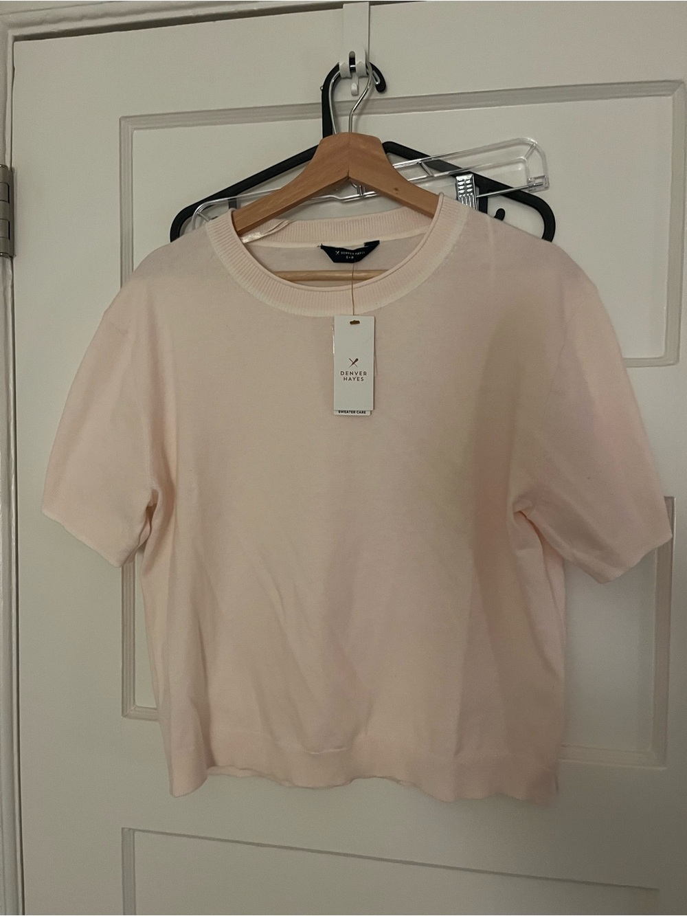 Denver Hayes Short Sleeve Crewneck Tee - Light Pink
